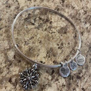 Alex and Ani Silver Charm Bangle